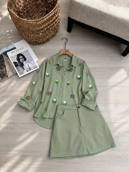 Bộ linen bột chân váy áo thêu hoa_thumbnail_1
