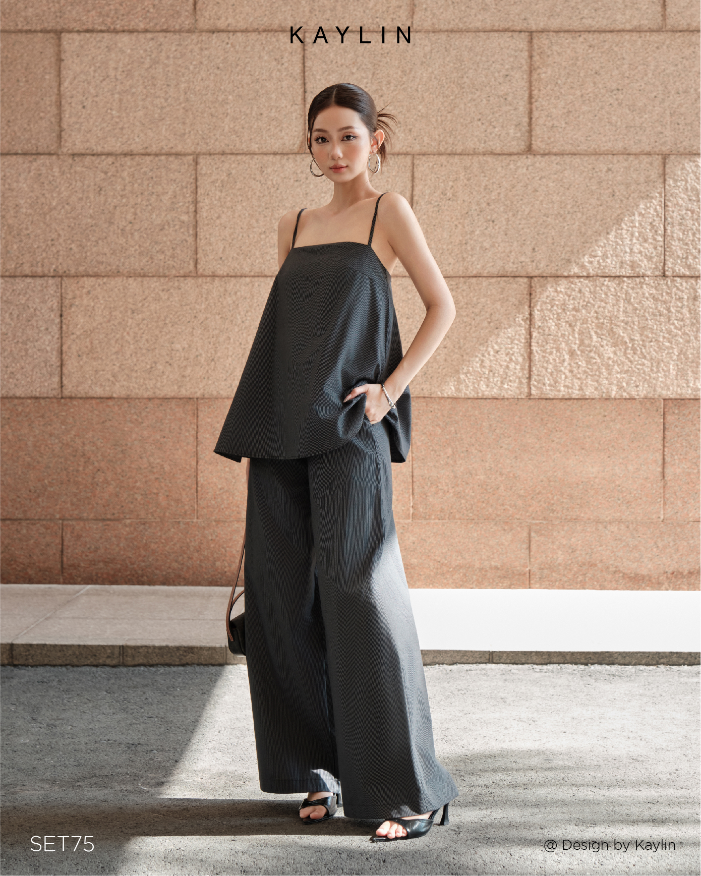 Set Áo 2 Dây Phối Quần Suông KAYLIN Cami Set