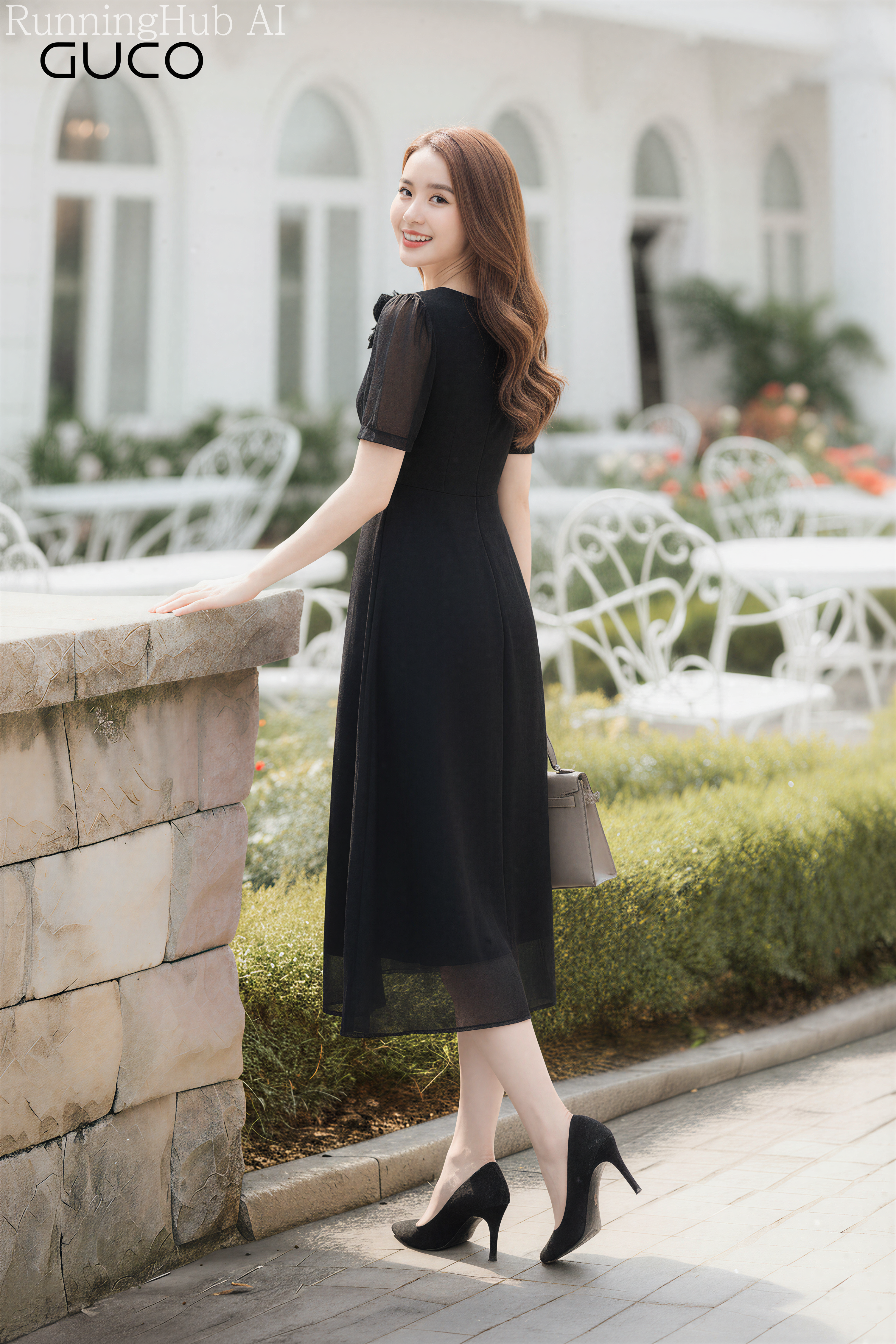 ĐẦM XÒE CỔ TRÒN ĐÍNH HOA - ĐEN_thumbnail_2