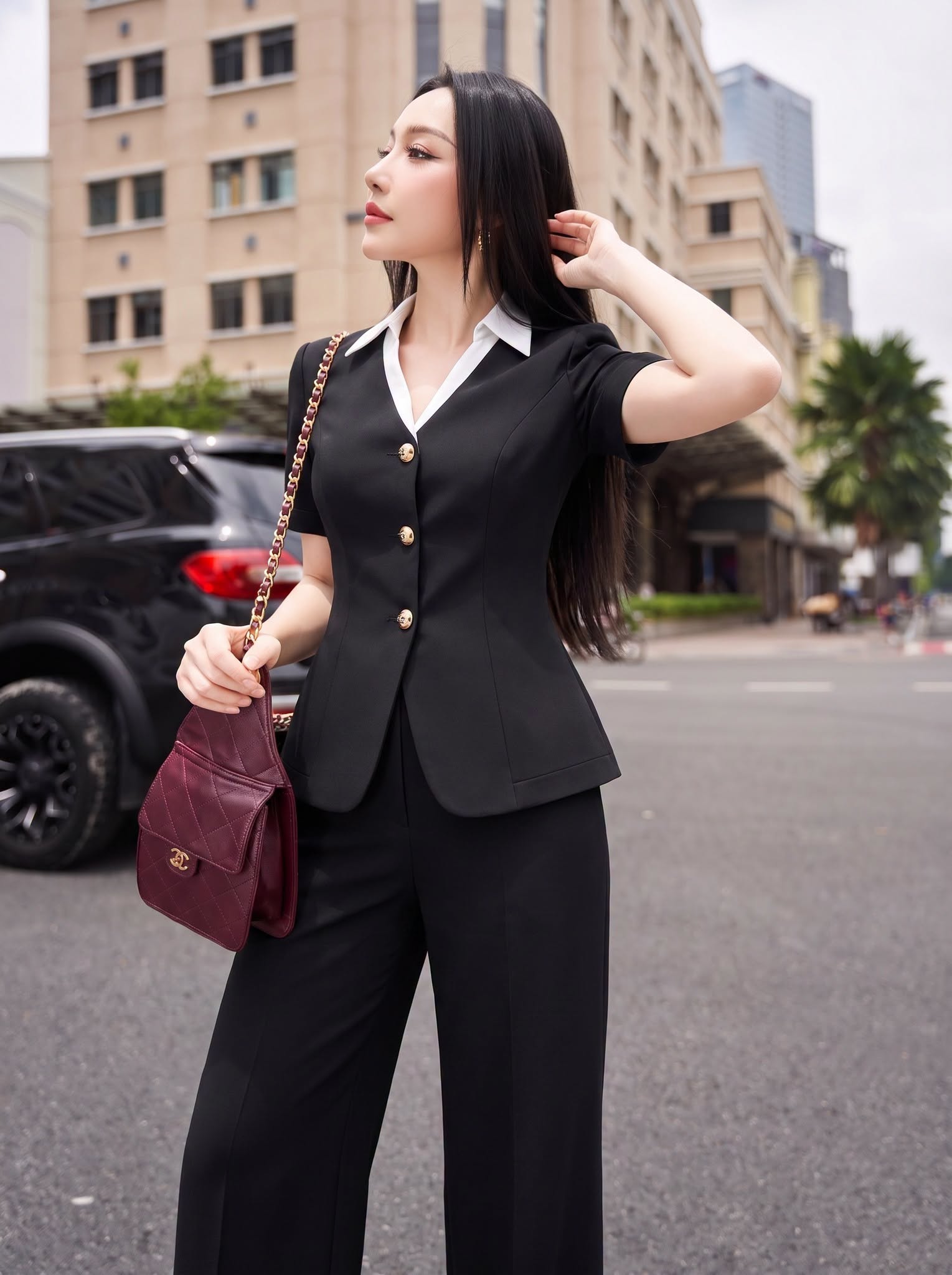 Bộ quần công sở 26510 màu đen