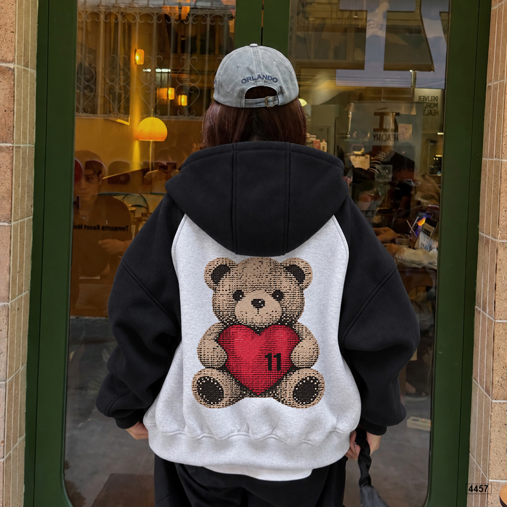 Áo hoodie zip Miucho form rộng raglan vải nỉ 2 da in mix 4457_thumbnail_4