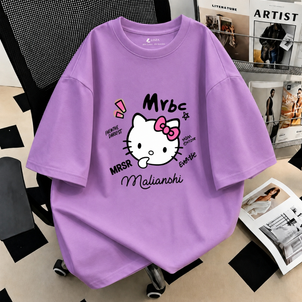 [Form Rộng] Áo phông Mẹ & Bé dáng rộng hình Hello Kitty - Loza AT-RT3676_thumbnail_5