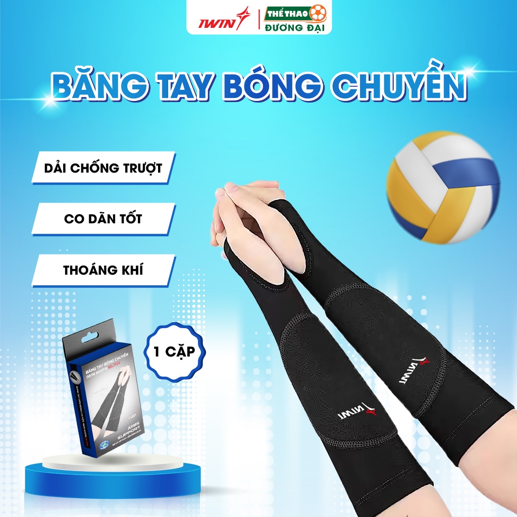 Băng Tay Dài Bóng Chuyền iWin Keepa (1 Cặp) Hỗ Trợ Tập Luyện Thể Thao Đương Đại