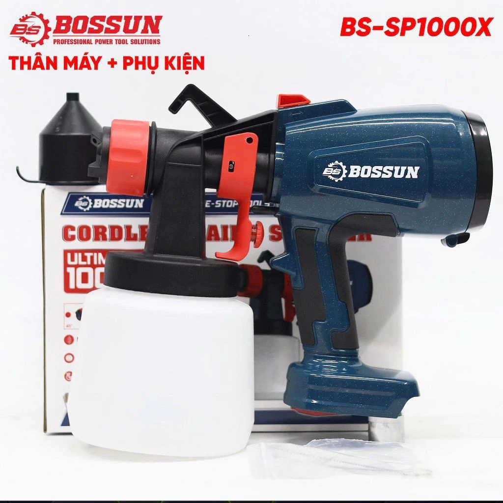 Máy Phun Sơn Pin BOSSUN BS450 450W – Bình Sơn 1000ml, Phun Sơn Cầm Tay Đa Năng_thumbnail_4