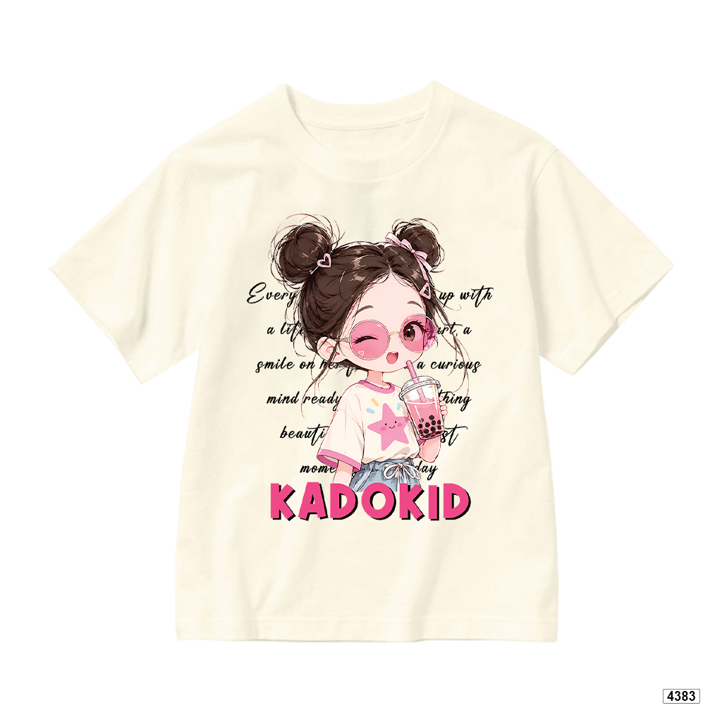 Áo thun bé gái form rộng bubble tea Kado 4383_thumbnail_9