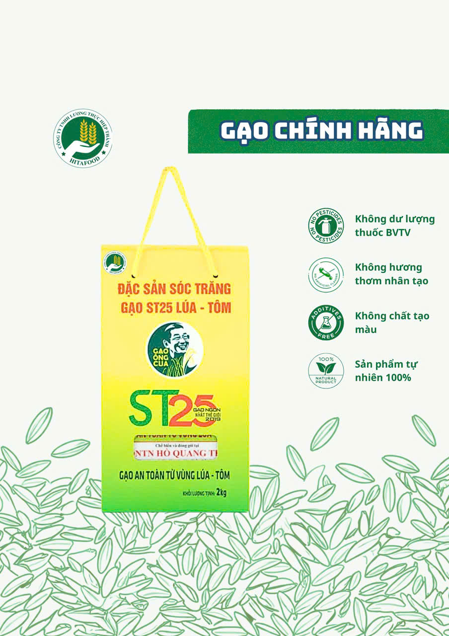 Gạo Ông Cua ST25 Lúa-Tôm 2kg