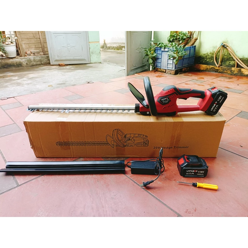 Máy Tỉa Hàng Rào LAPUSEN Dùng Pin – Kéo Cắt Tỉa Cây Cảnh, Lõi Đồng 100%, CHÍNH HÃNG