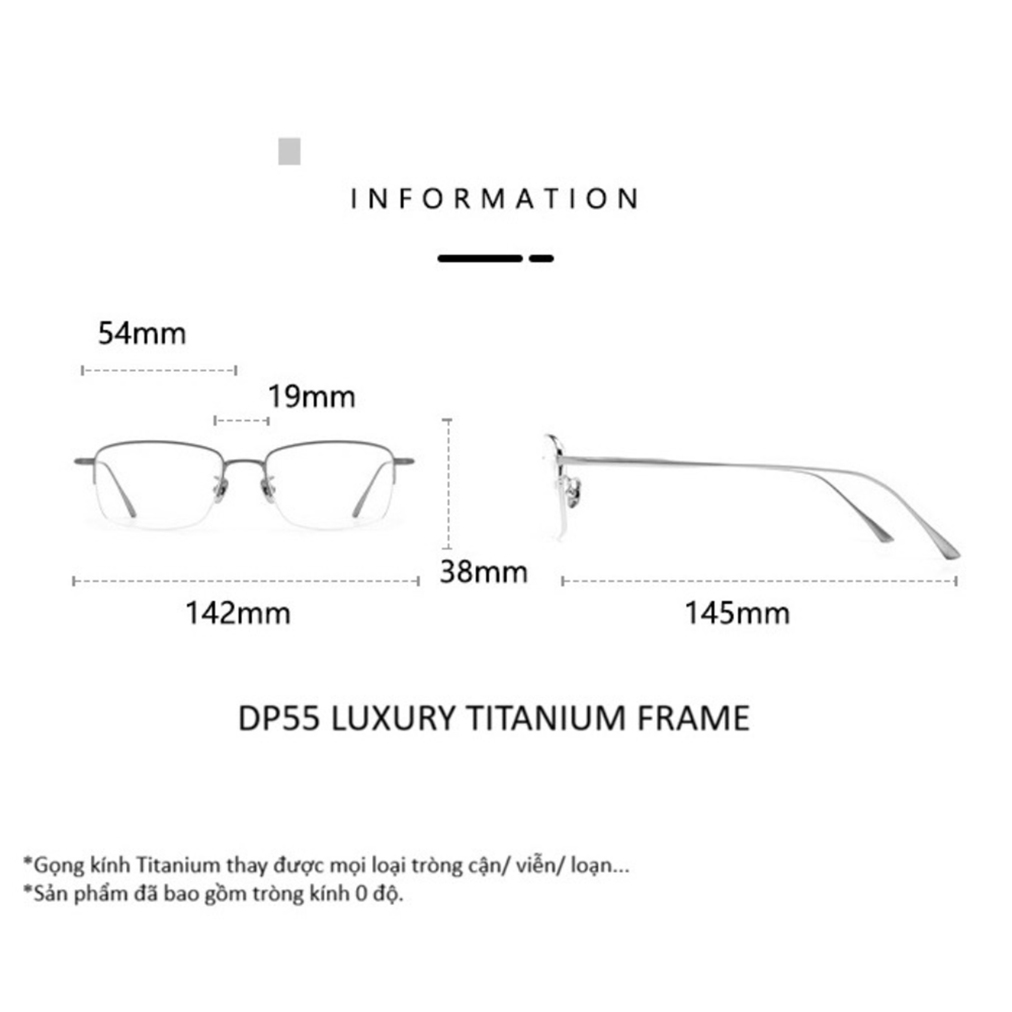 [Premium] Gọng Kính Titan nửa viền cao cấp. Chất liệu Titan nhẹ & bền. Phù hợp đa dạng form mặt_thumbnail_11
