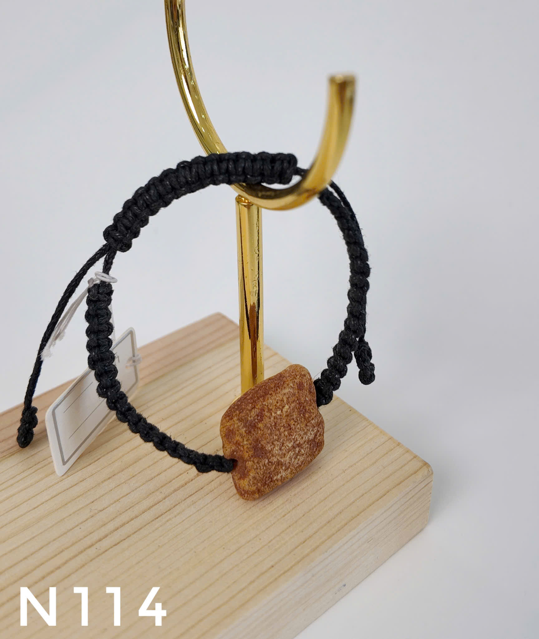 Lắc Tay Dây Dù Hổ Phách Giọt Thô – N114