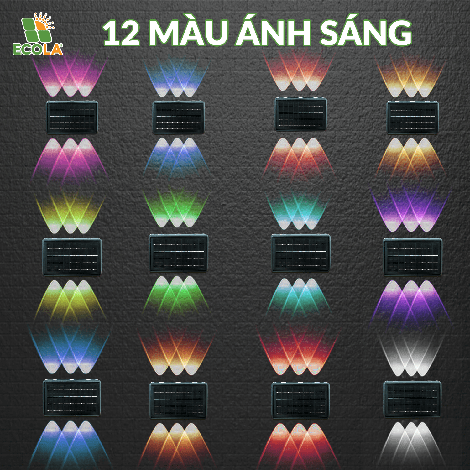 Đèn trang trí hắt tường năng lượng mặt trời ECOLA HT11_thumbnail_2