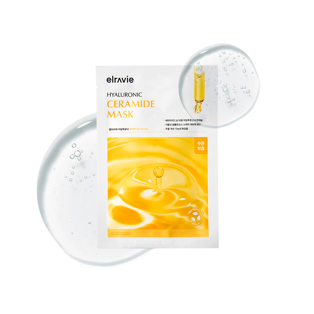 Mặt nạ cấp ẩm, làm dịu, phục hồi và tăng cường hàng rào bảo vệ da Elravie Hyaluronic Ceramide Mask