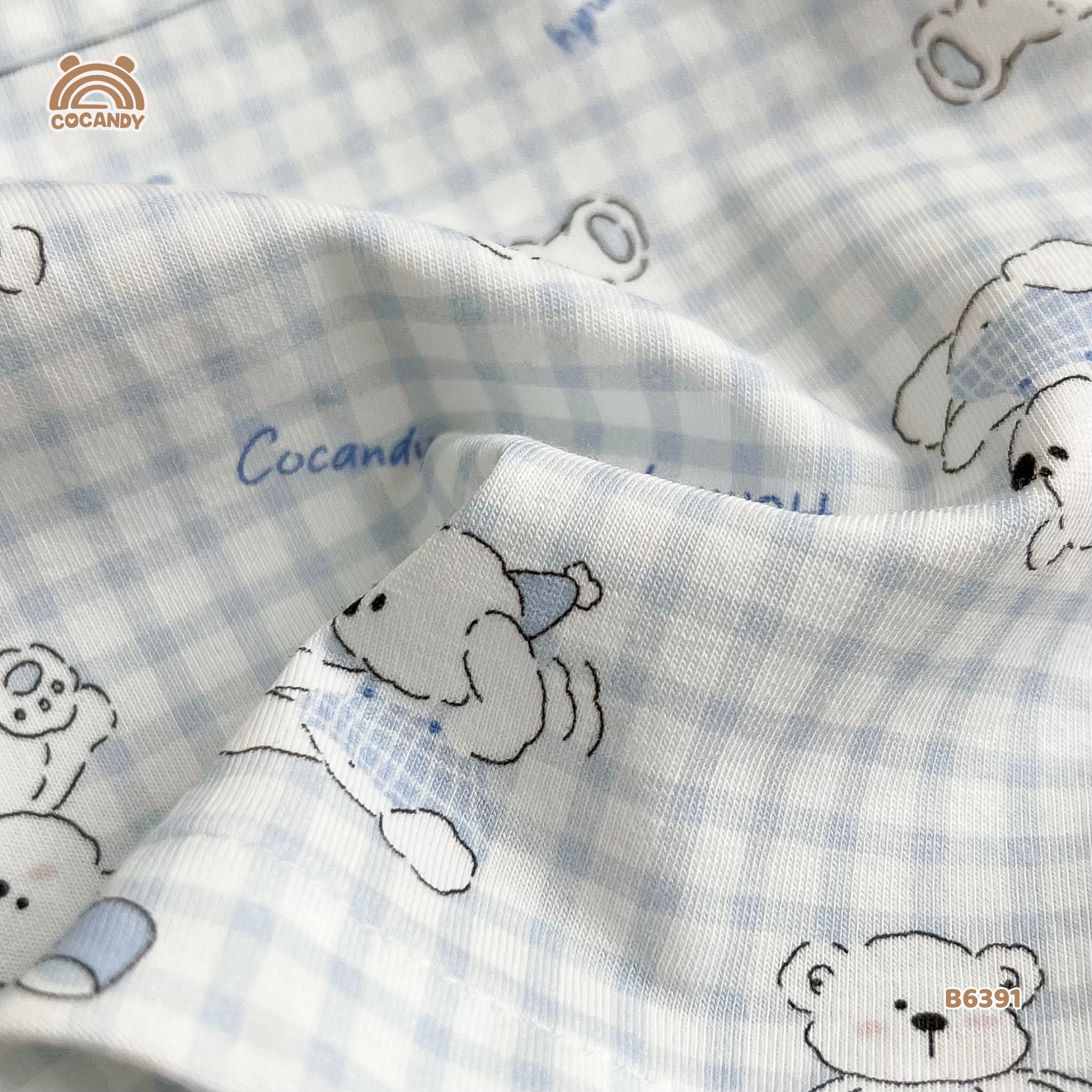 Bộ dài pijama XANH caro hình gấu_thumbnail_7