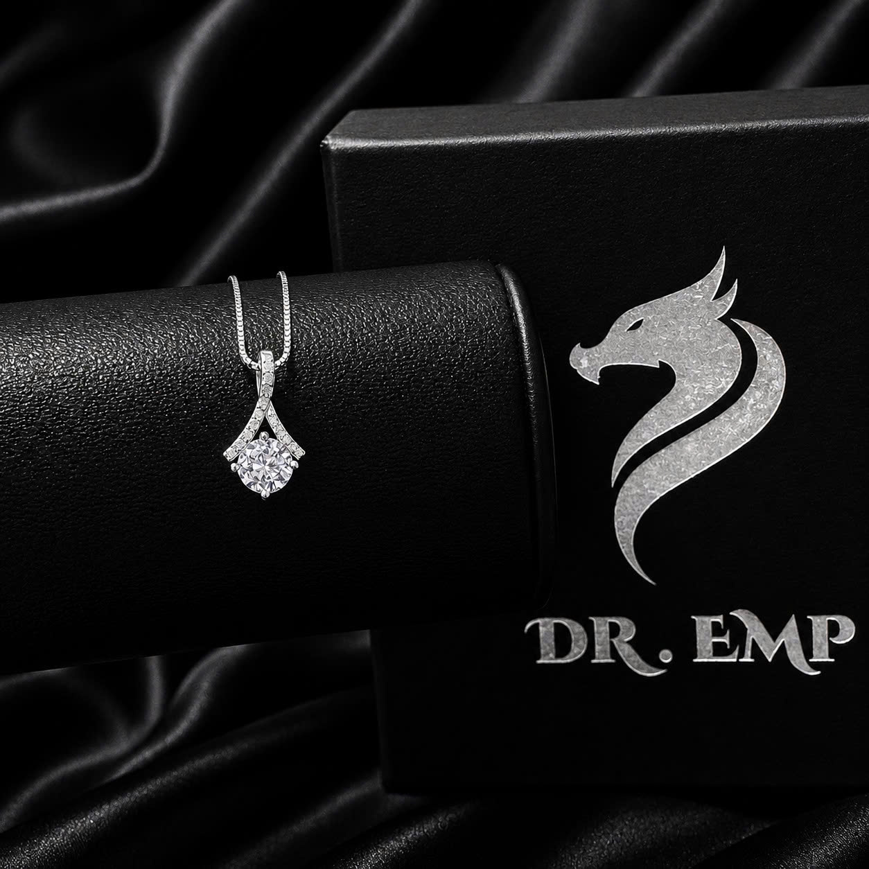 Vòng cổ bạc xi kim dây mảnh charm đá kiểu