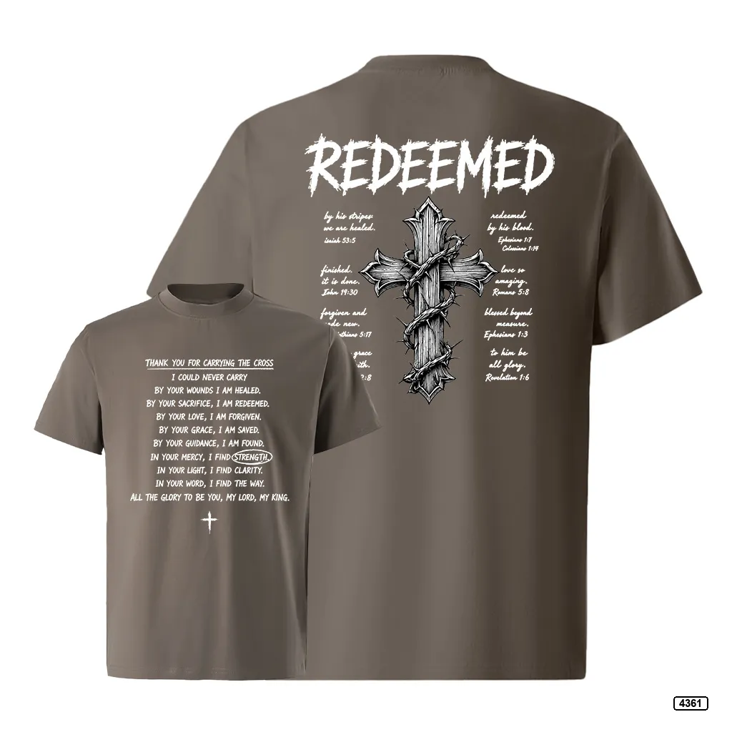Áo thun nam form rộng Redeemed Cross Teeprint 4361_thumbnail_17