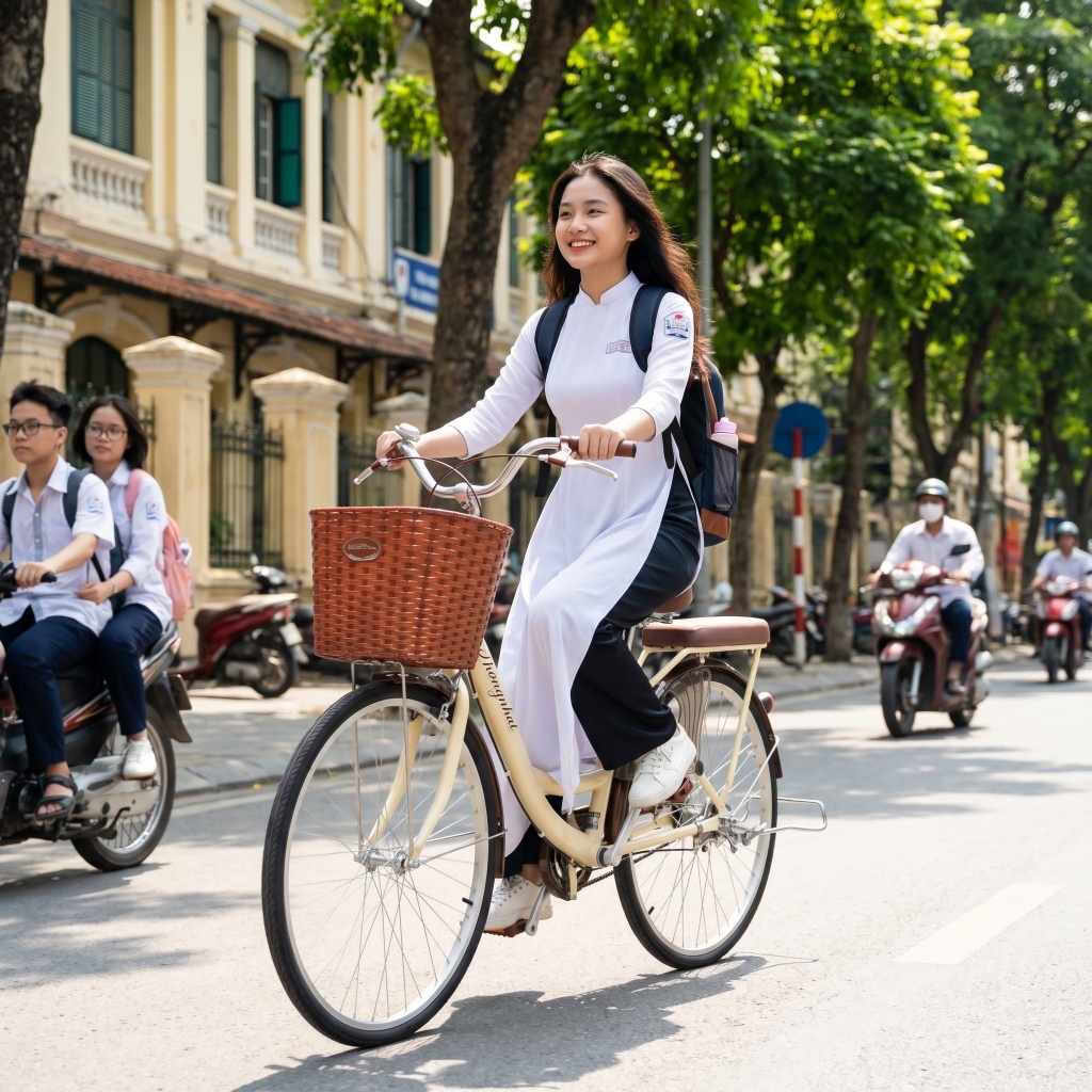 [TẶNG PHỤ KIỆN] Xe Đạp Mini Nữ Thống Nhất New 24 26 INCH Cho Học Sinh, Người Lớn Đi Làm Đi Học_thumbnail_1