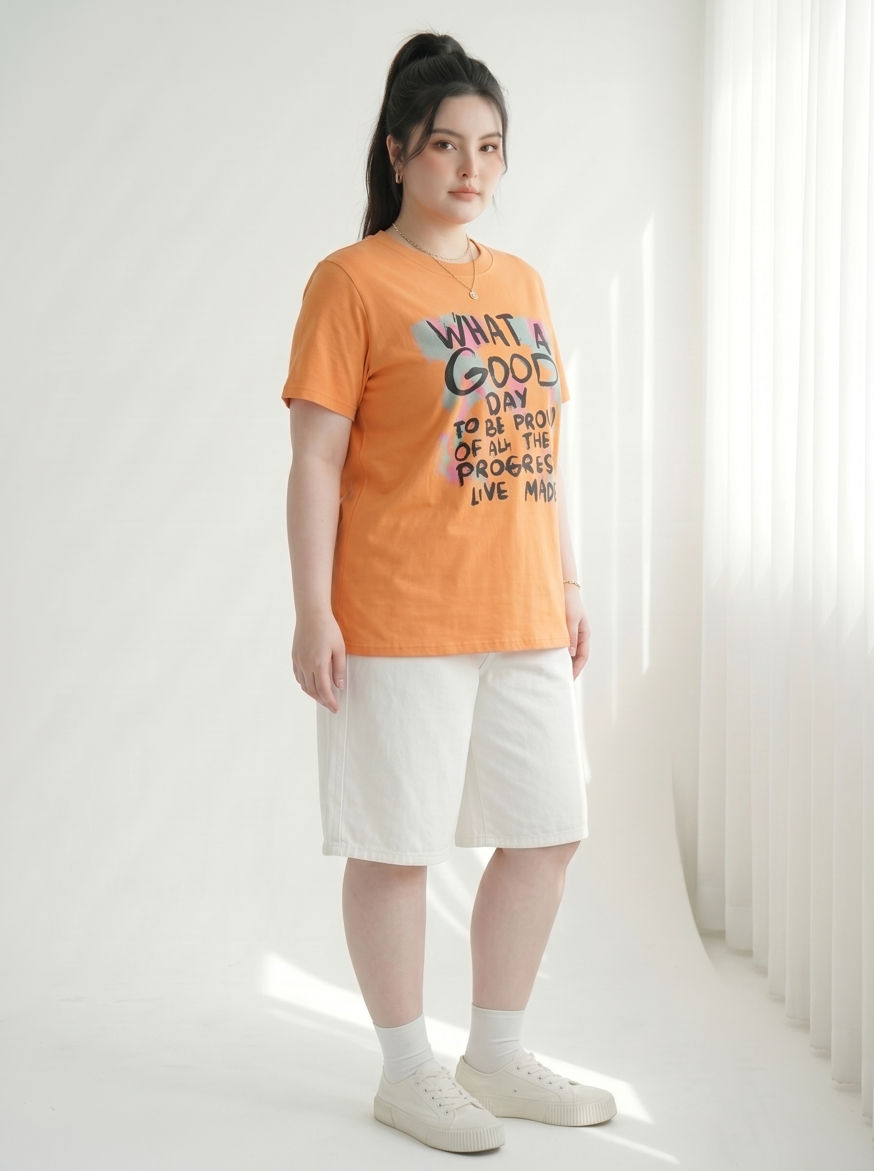 Quần Lửng Kaki Jean Túi Hộp Thêu Bigsize Lưng Cao Ống Rộng - Nâu, Trắng - Vừa 55-90kg - T-QSJ74_thumbnail_4