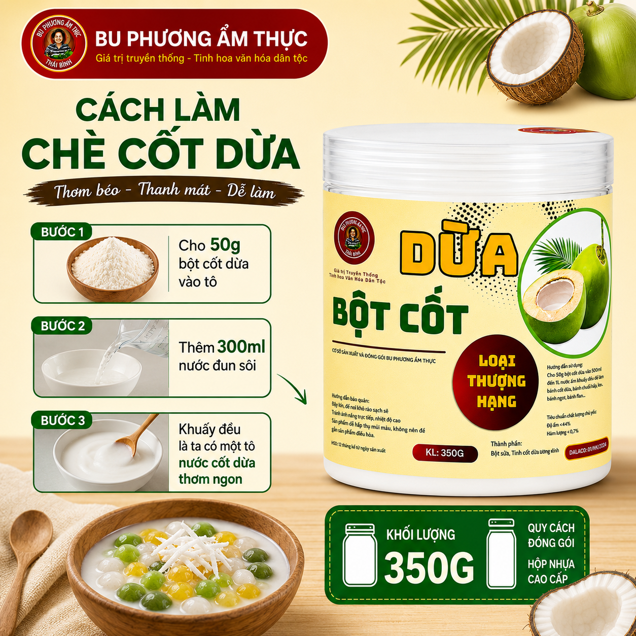 Bột Cốt Dừa Bu Phương 350G – Làm Bánh, Chè, Kem Thơm Béo - BP19_thumbnail_6