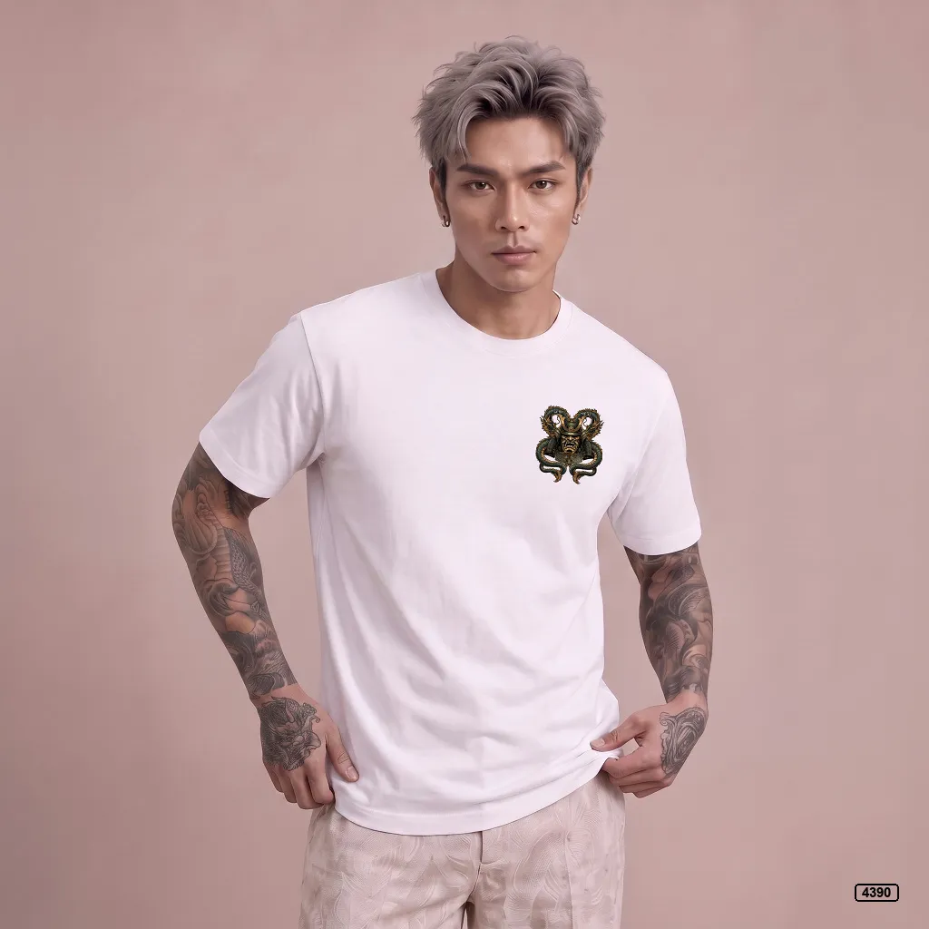 Áo thun nam samurai serpent form rộng TeePrint 4390_thumbnail_4