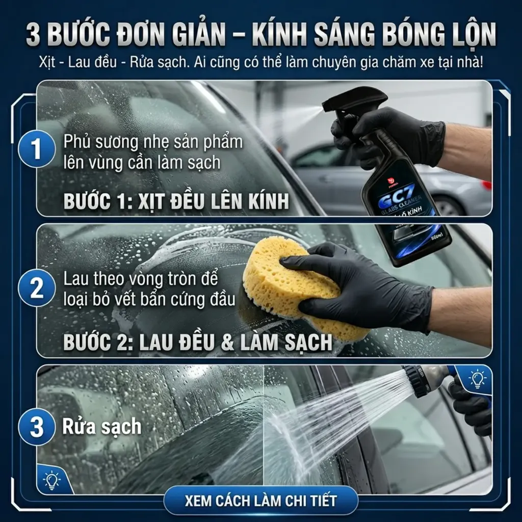 Tẩy Ố Kính Ô Tô GC7 Làm Sạch Cặn Canxi Ố Nước Kính Lái_thumbnail_4