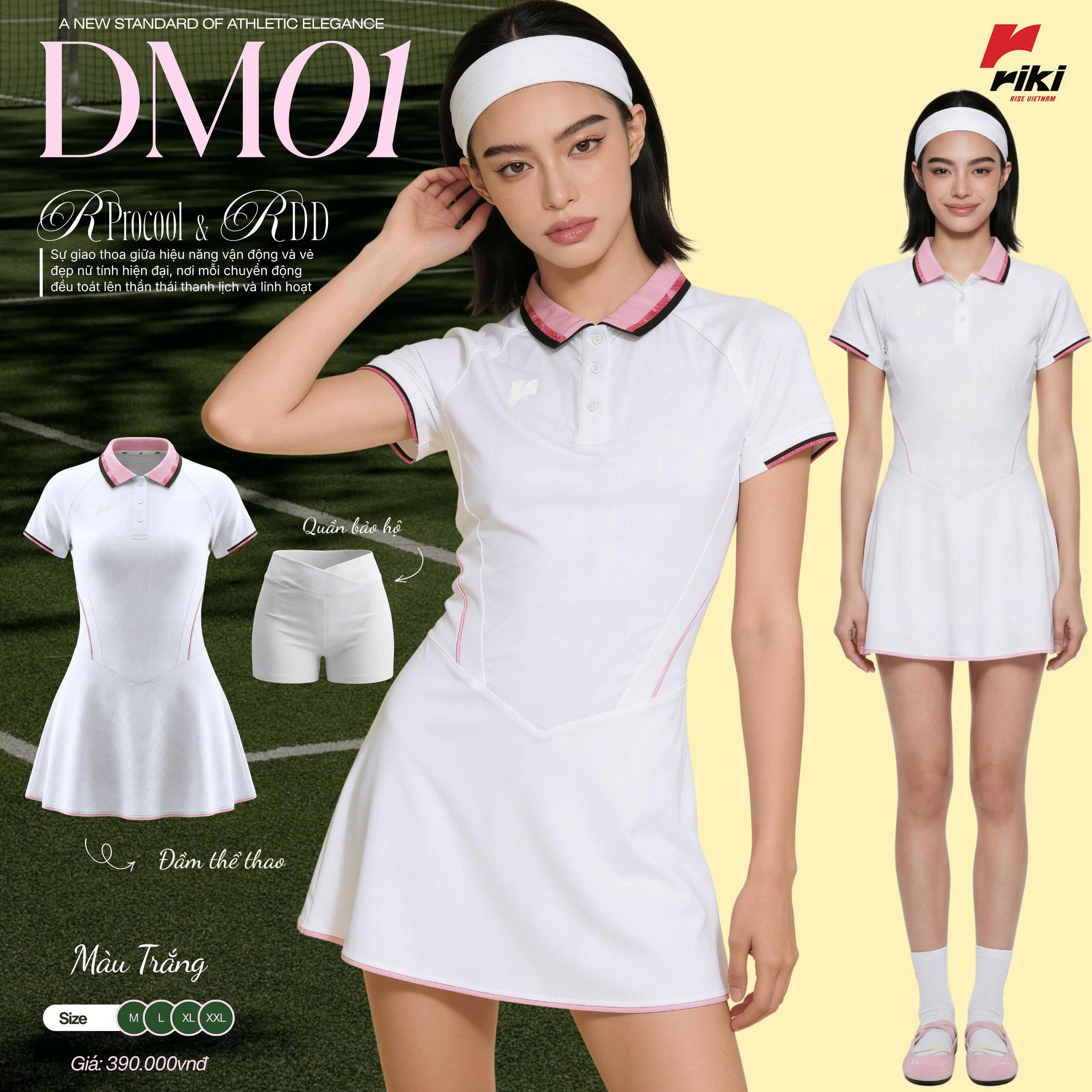 Đầm Thể Thao Riki DM01 Vải R-ProCool Cao Cấp Thoáng Khí Thể Thao Đương Đại