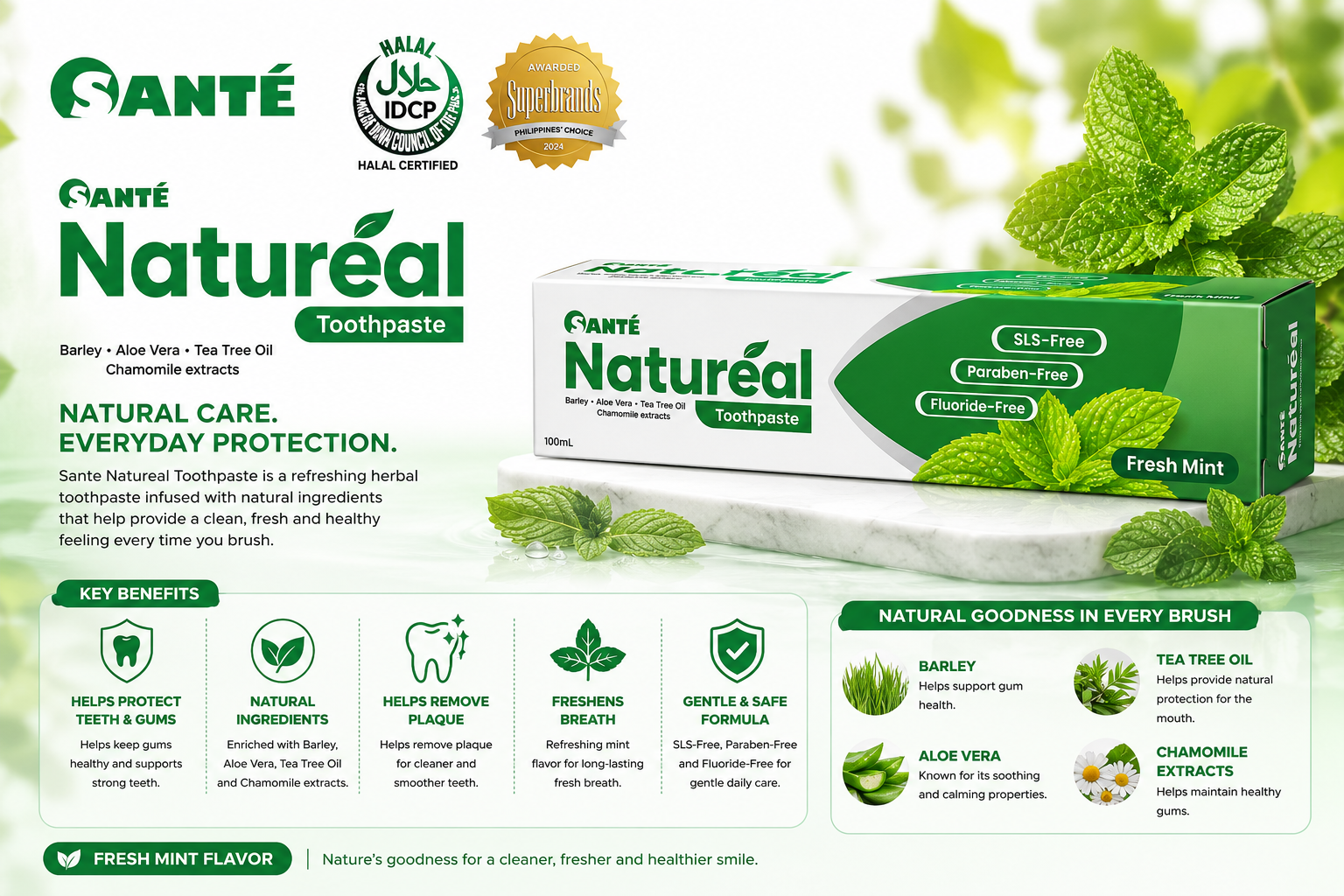 Sante Essentials (Primary) Natureal Toothpaste 100ml