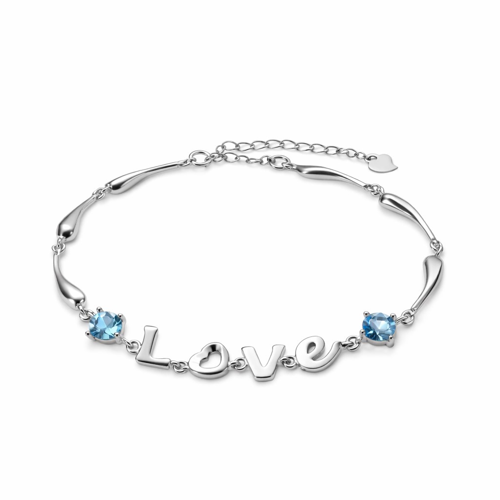 Lắc Chân Nữ Mẫu Love Thiết Kế Tinh Xảo Chất Lượng Bạc S925 VDS007