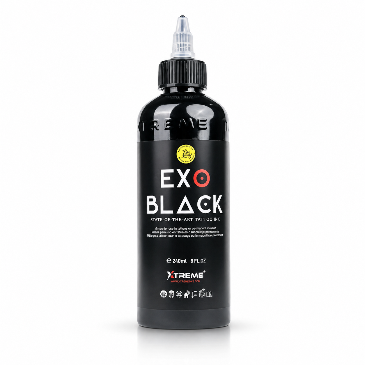 Mực xăm đen Xtreme EXO Black Tattoo Ink (8oz) - Made in USA - Hàng mới về (HSD: 2029)