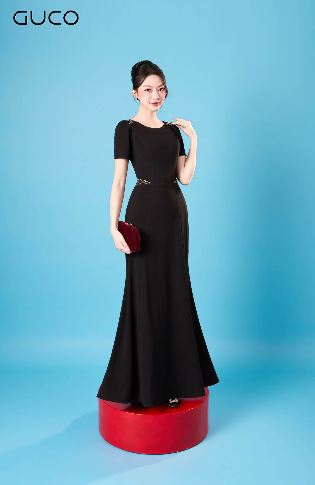 Đầm Dạ Hội Thiên Nga Đen Đính Đá_thumbnail_2