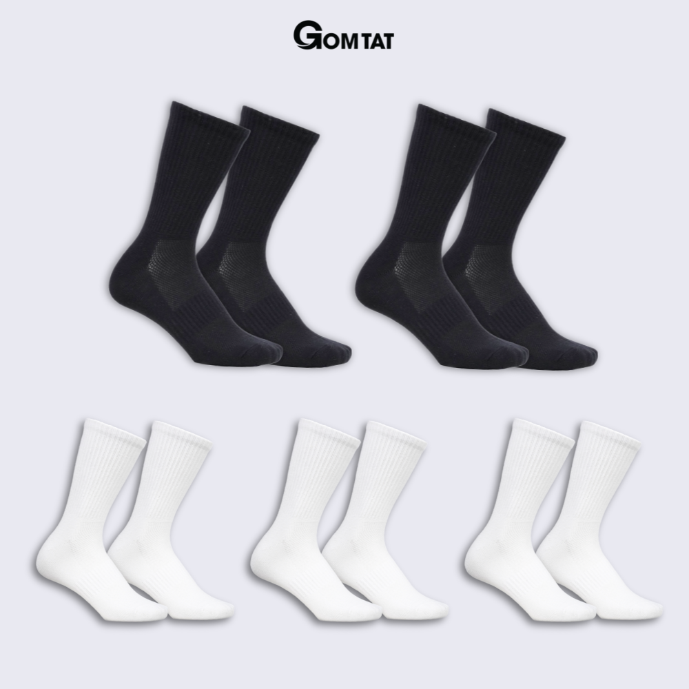 Combo tất cổ trung nam nữ GOMTAT chất liệu cotton cao cấp, thiết kế mặt lưới thoáng khí - STA-KLB_thumbnail_22