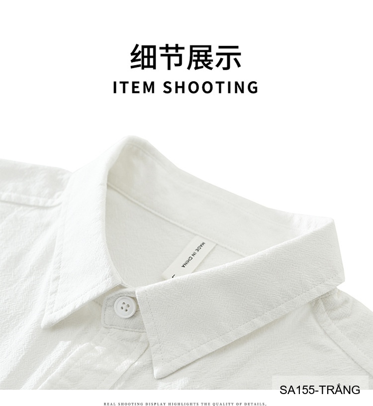 SA155 - Áo sơ mi nam dài tay phong cách Nhật, dáng rộng, thêu ngực, màu trắng đen_thumbnail_10