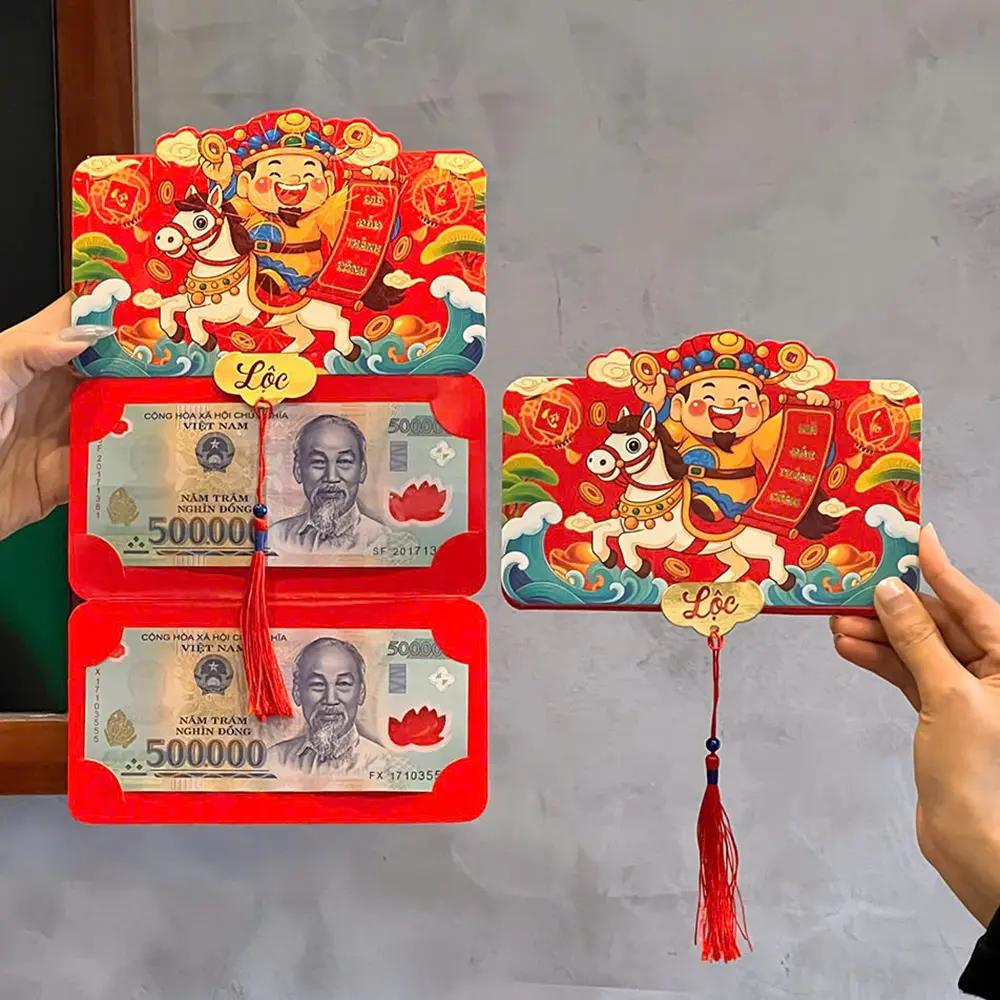Bao lì ẋì xếp 2 ngăn, 6 ngăn, 10 ngăn độc đáo xuân Bính Ngọ Tết 2026 giấy đỏ cao cấp_thumbnail_8