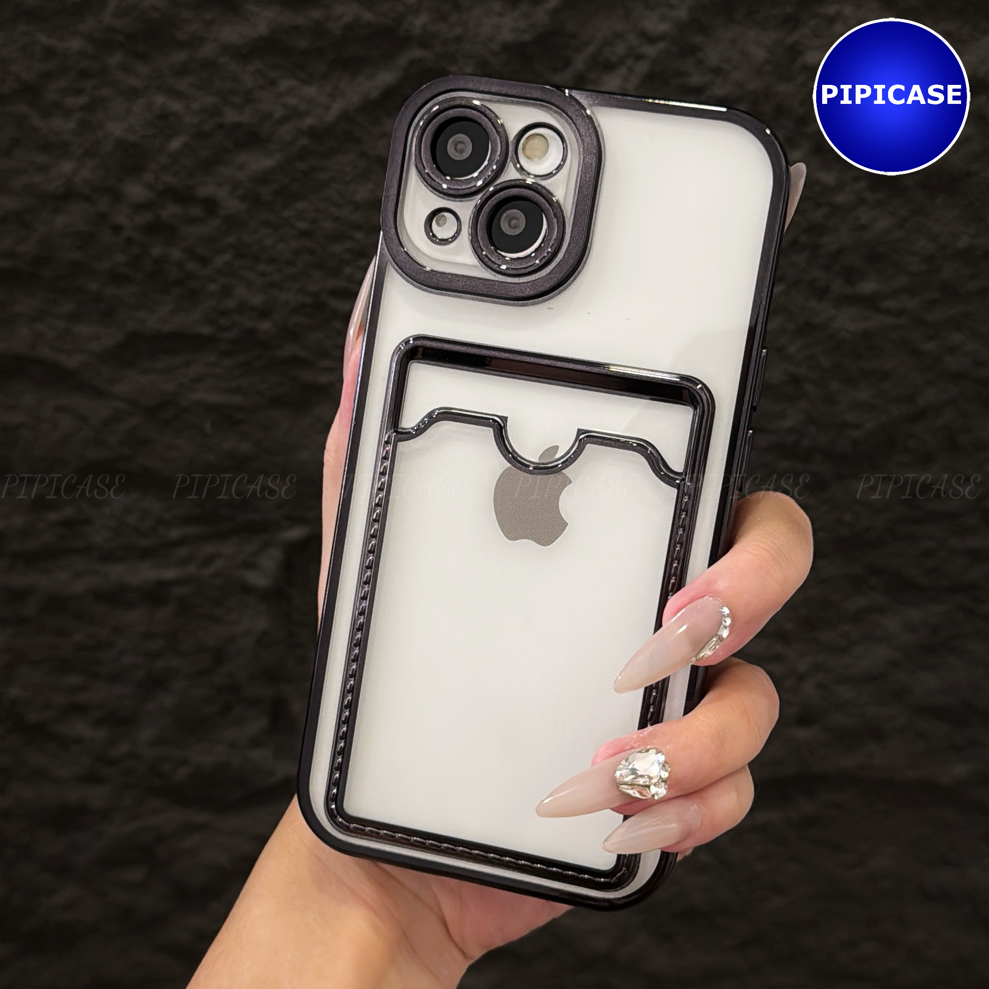 Ốp Lưng iPhone 14 - Ốp Thẻ - Đen