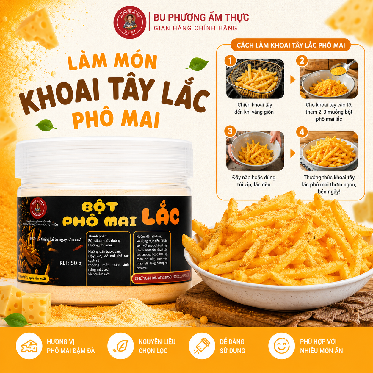 Bột Phô Mai Lắc Bu Phương 50G – Lắc Khoai Tây, Gà Rán - BP22_thumbnail_4