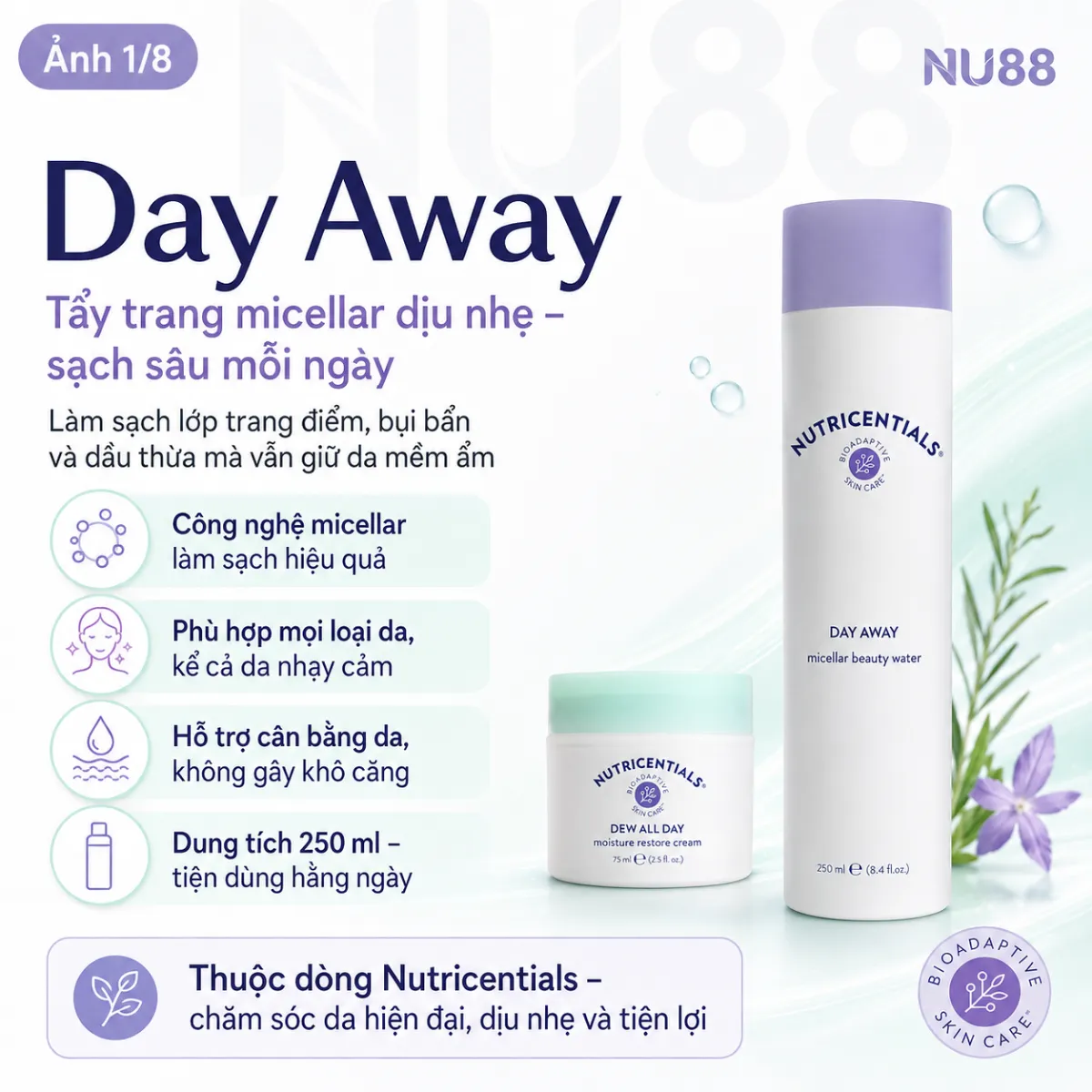 Dung dịch tẩy trang Nutricentials Day Away Micellar Beauty Wate_thumbnail_2