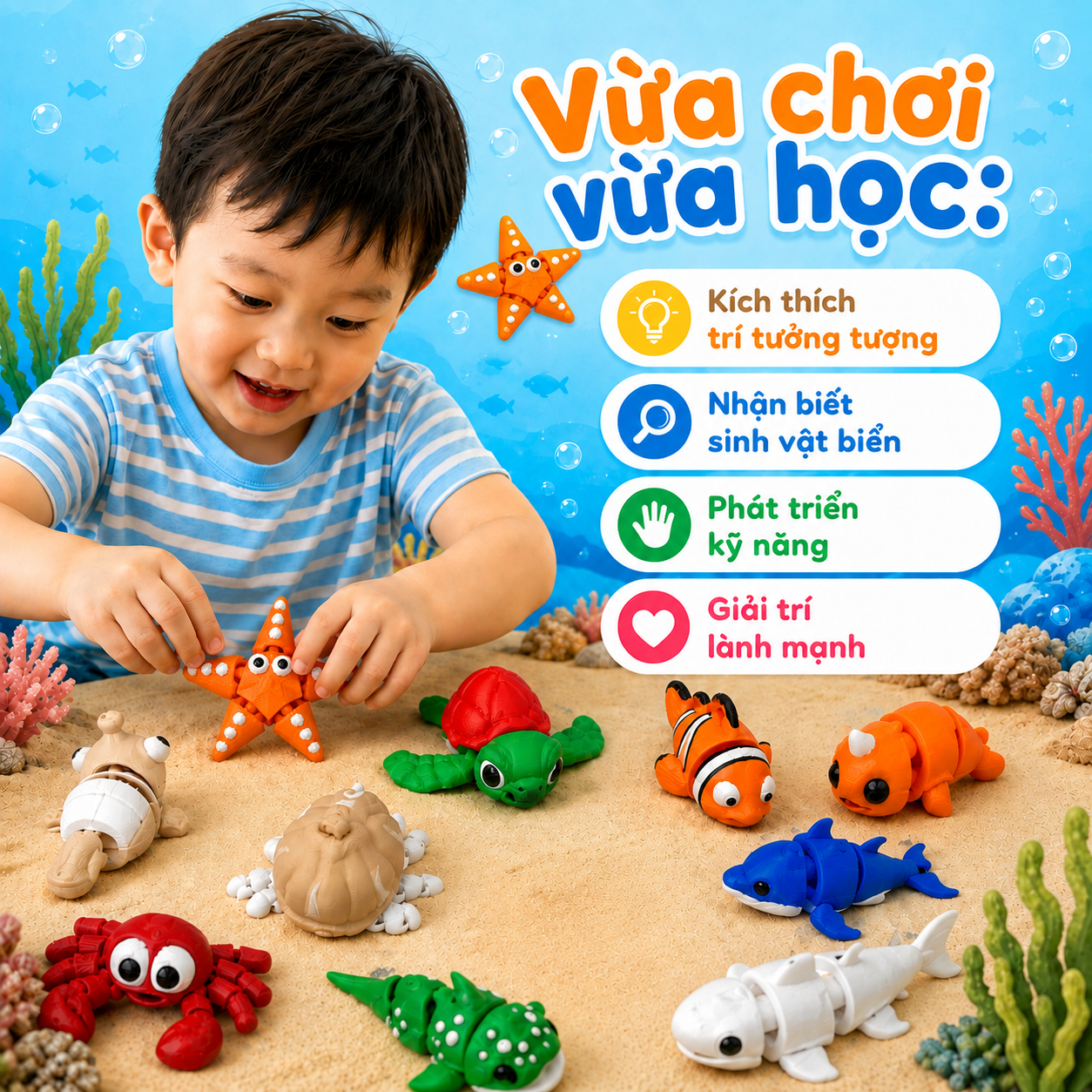 AVEN3D 🌊 Đại Dương Kỳ Thú | Combo Sinh Vật Biển Đồ Chơi In 3D Chuyển Động | Bộ Sưu Tập Cho Bé_thumbnail_5