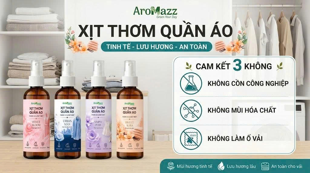 SET 2 Chai Xịt Thơm Quần Áo AroMazz_thumbnail_2