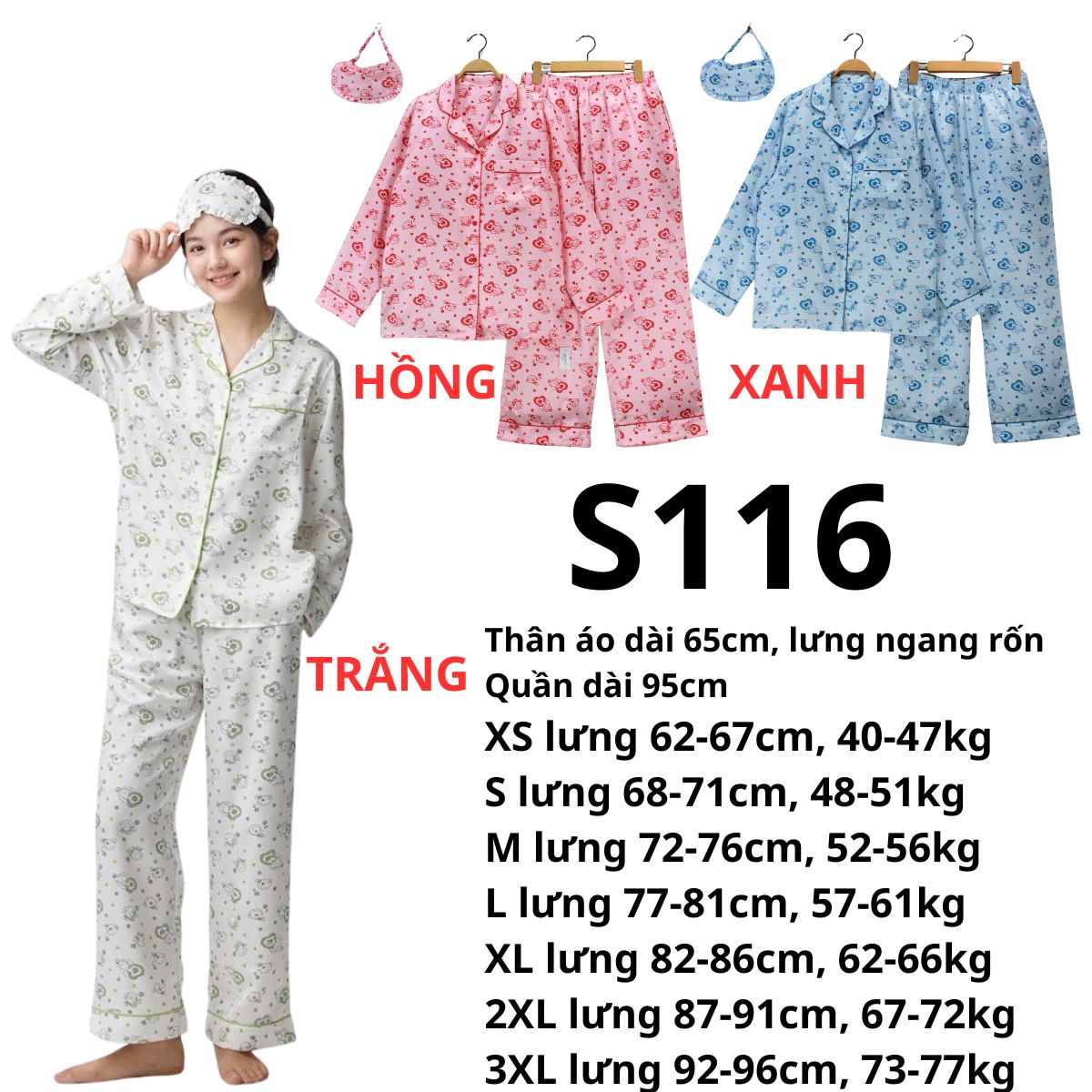 S116 - Pizama lụa Gu