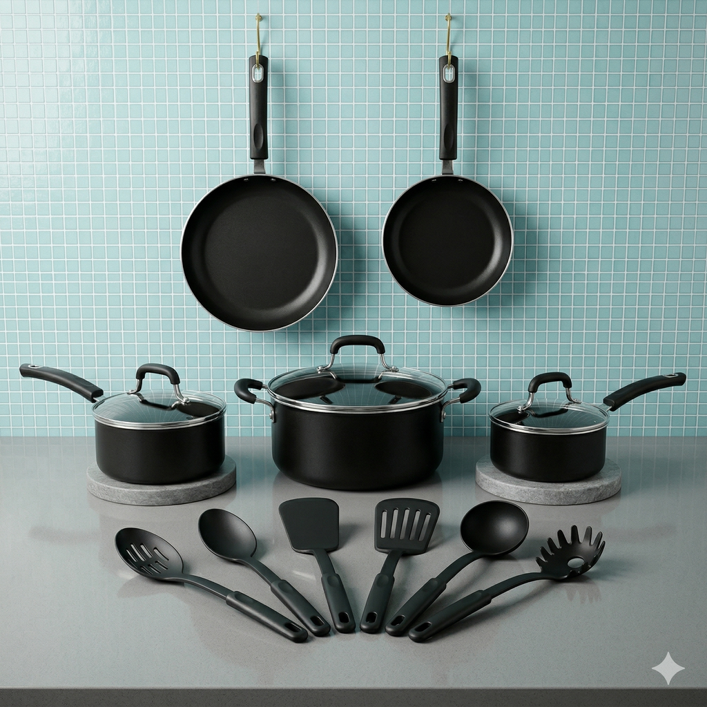 Bộ Nồi Chảo Chống Dính Real Living 14 Món Cao Cấp_thumbnail_1