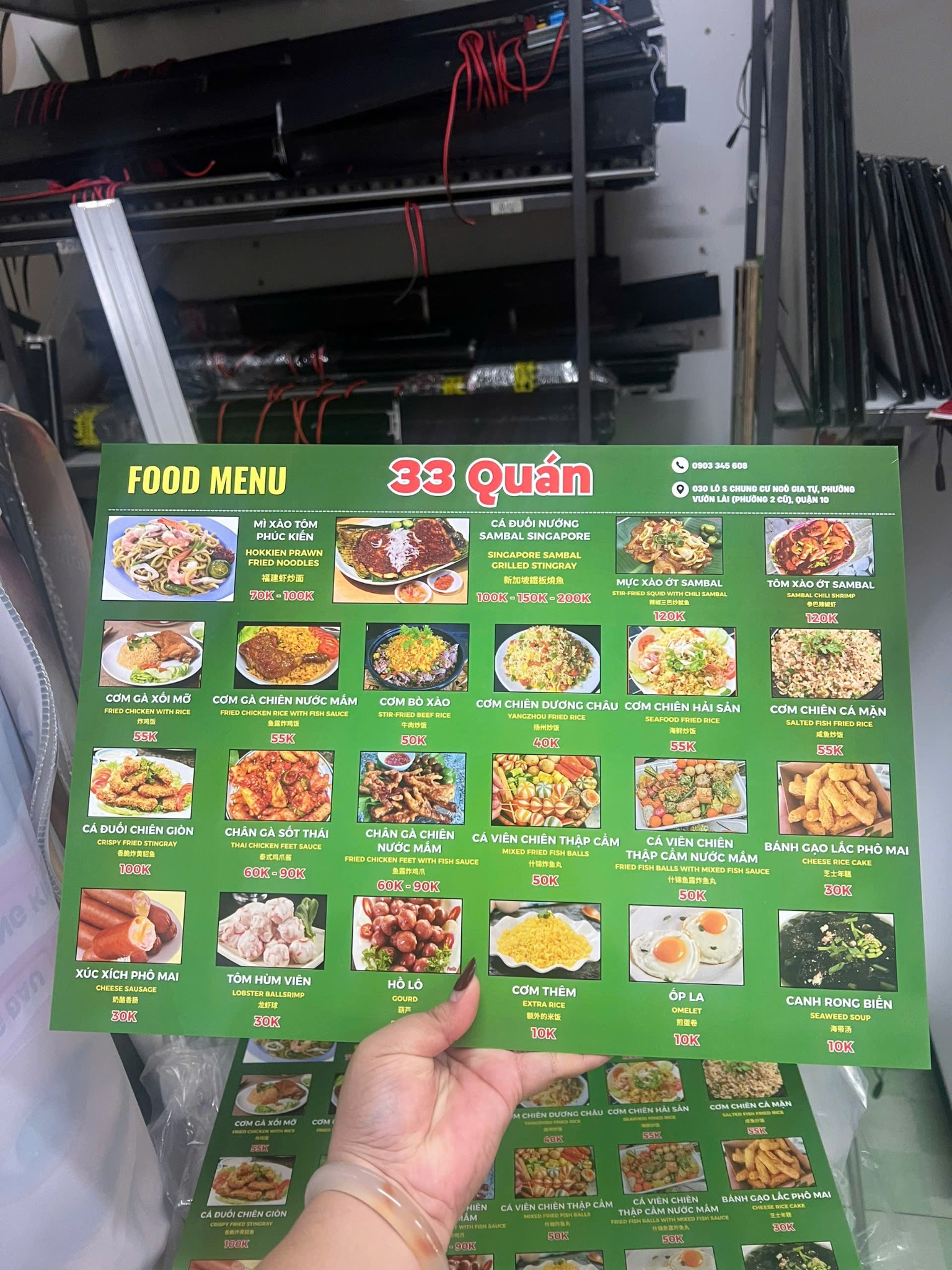 COMBO 3 MENU NHỰA CẦM TAY A3