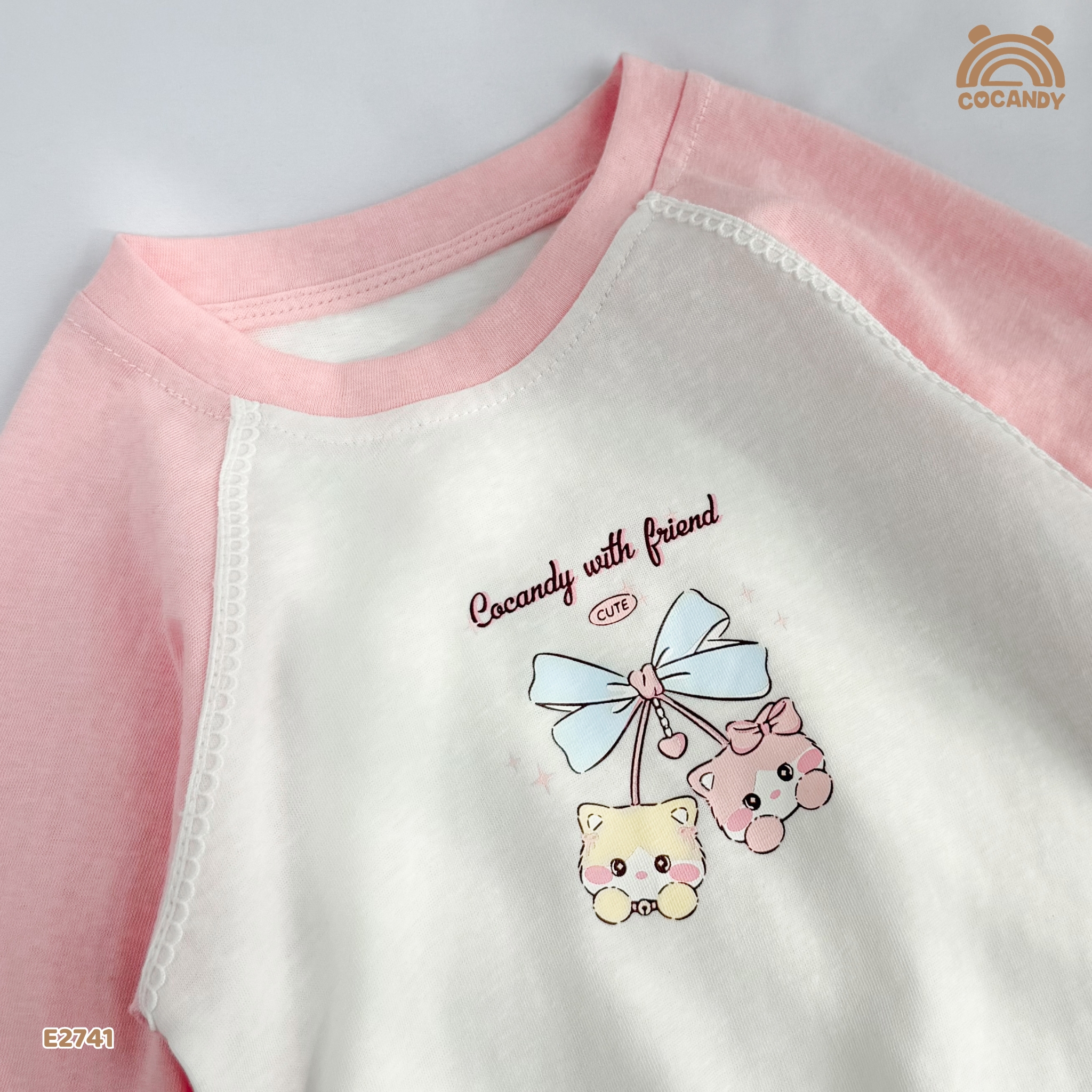 Áo dài cotton HỒNG phối tay in họa tiết_thumbnail_3