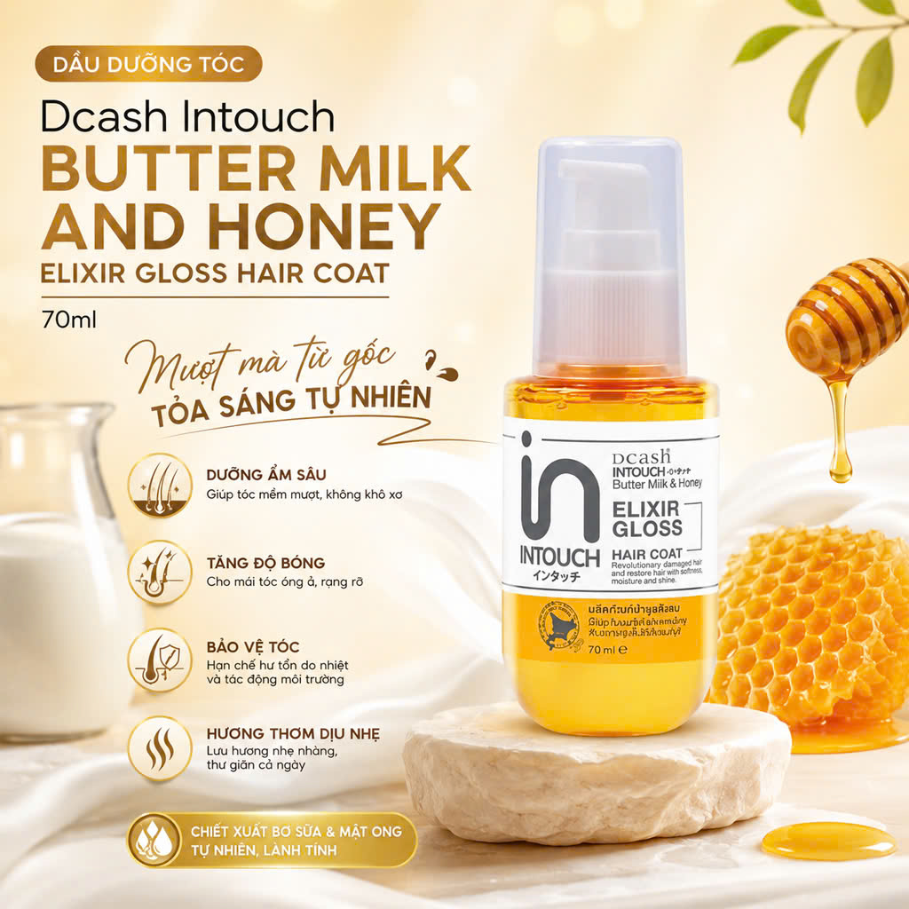 COMBO 2 CHAI DẦU DƯỠNG TÓC DCASH INTOUCH  70ml
