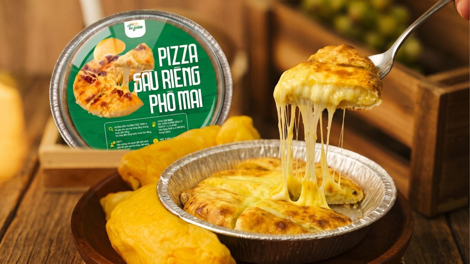 tại sao nên chọn pizza phô mai sầu riêng tại Tu Farm