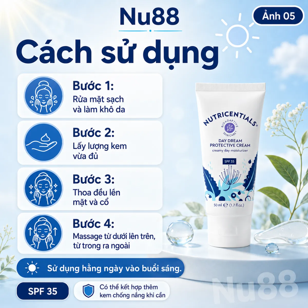 Kem Dưỡng Ẩm Ban Ngày Da Thường/ Da Khô Nutricentials Day Dream Protective Cream Creamy Day Moisturizer SPF 35_thumbnail_3