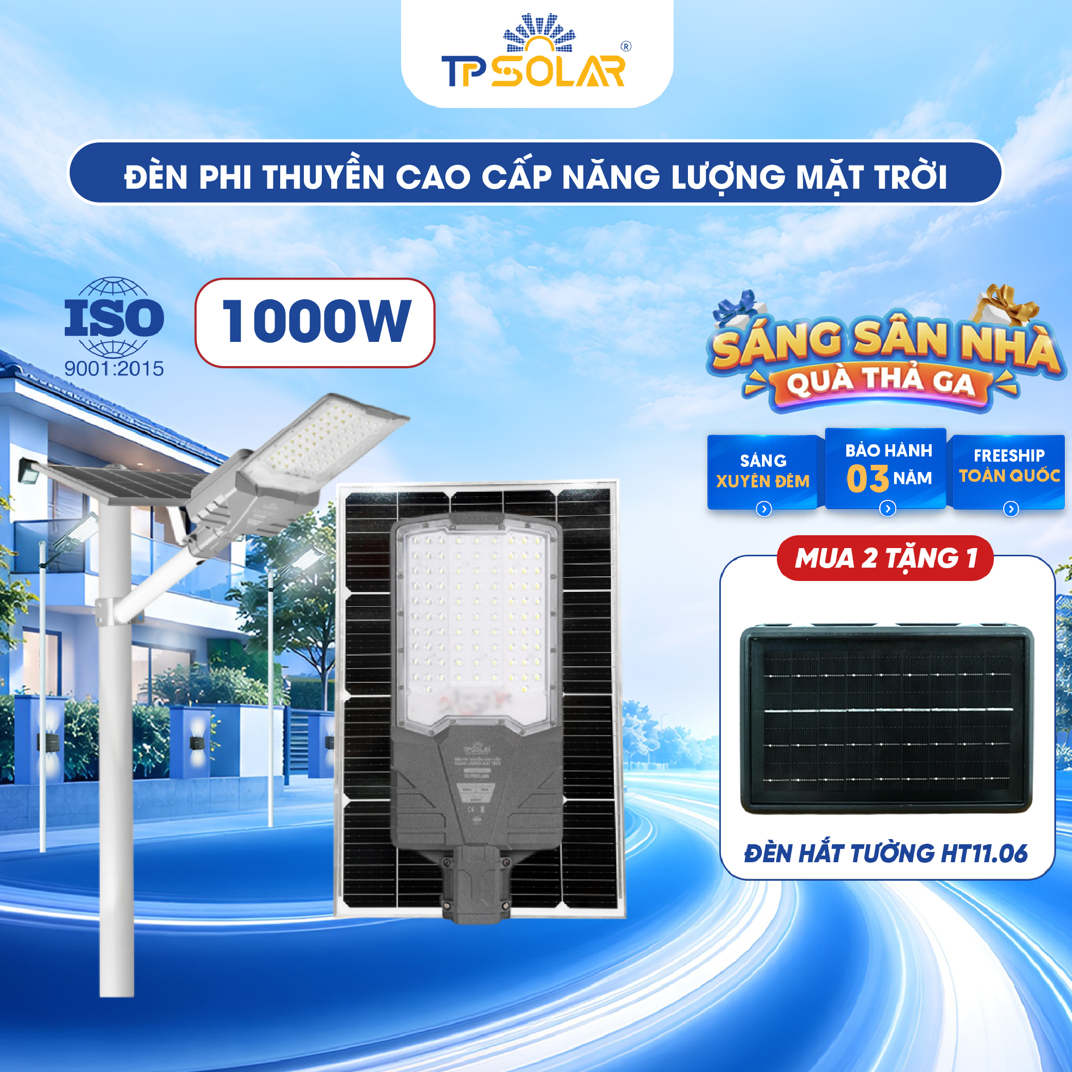 Đèn phi thuyền cao cấp năng lượng mặt trời TP SOLAR PT11