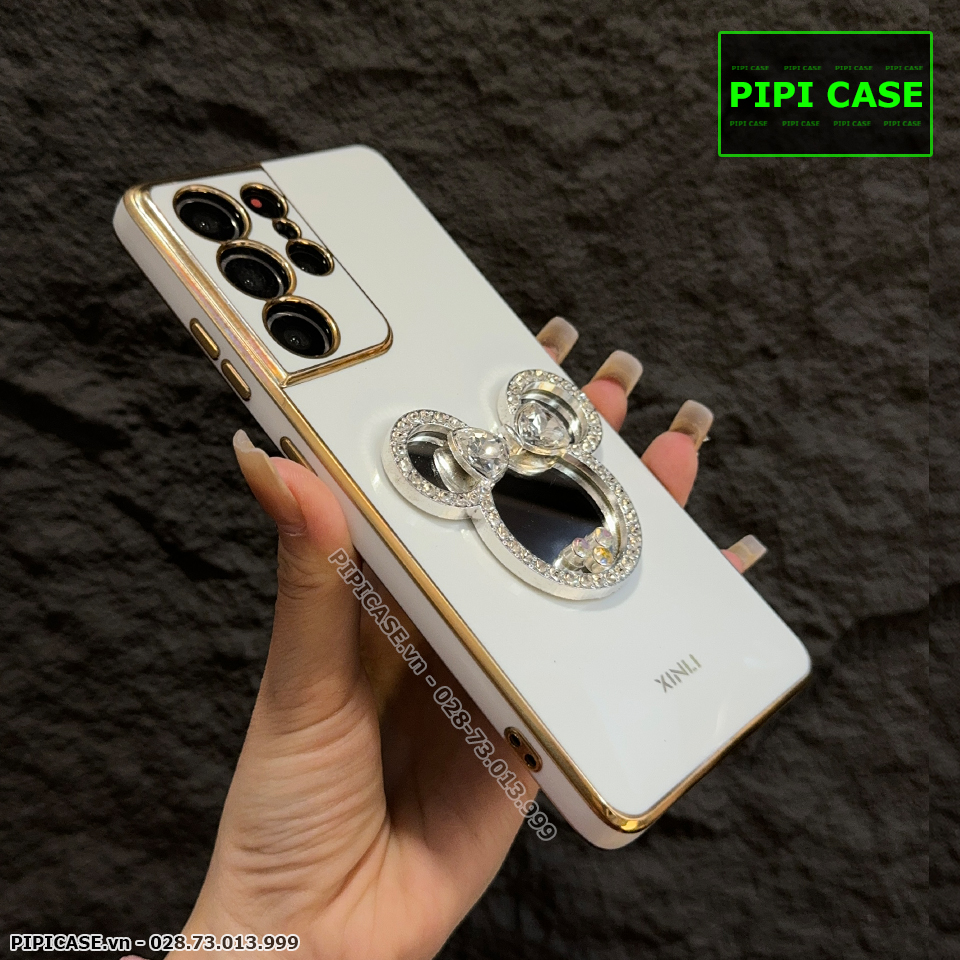 Ốp Lưng Samsung S21 Ultra 5G - Mic Gương - Trắng_thumbnail_1