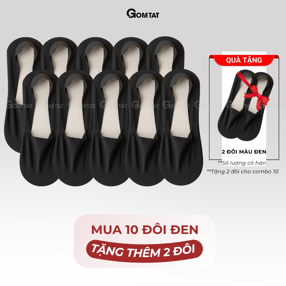 [MUA 10 TẶNG 2] Combo 10 đôi tất tàng hình nam GOMTAT có đệm silicone chống tuột gót - UYE-7010-CB12_thumbnail_9