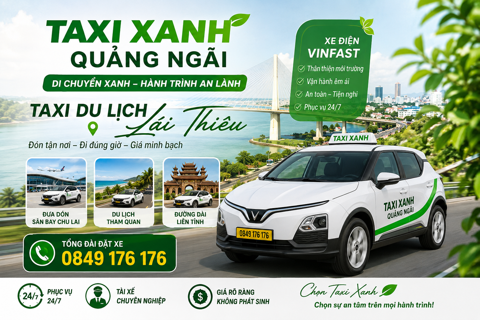 Taxi Xanh Quảng Ngãi: Tin Mới & Taxi Du Lịch Lái Thiêu