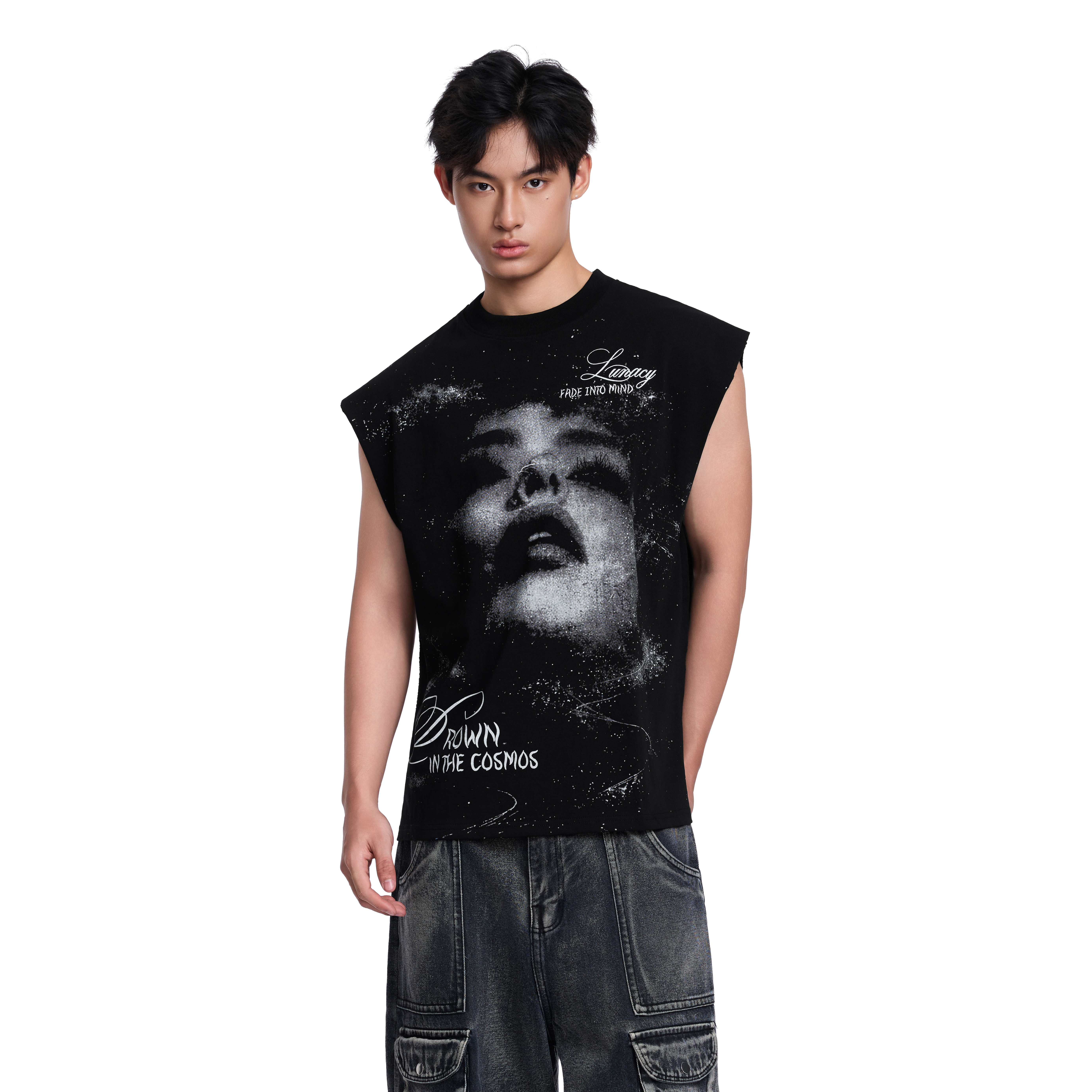 "LUNACY" COSMIC TANKTOP, COTTON FABRIC
