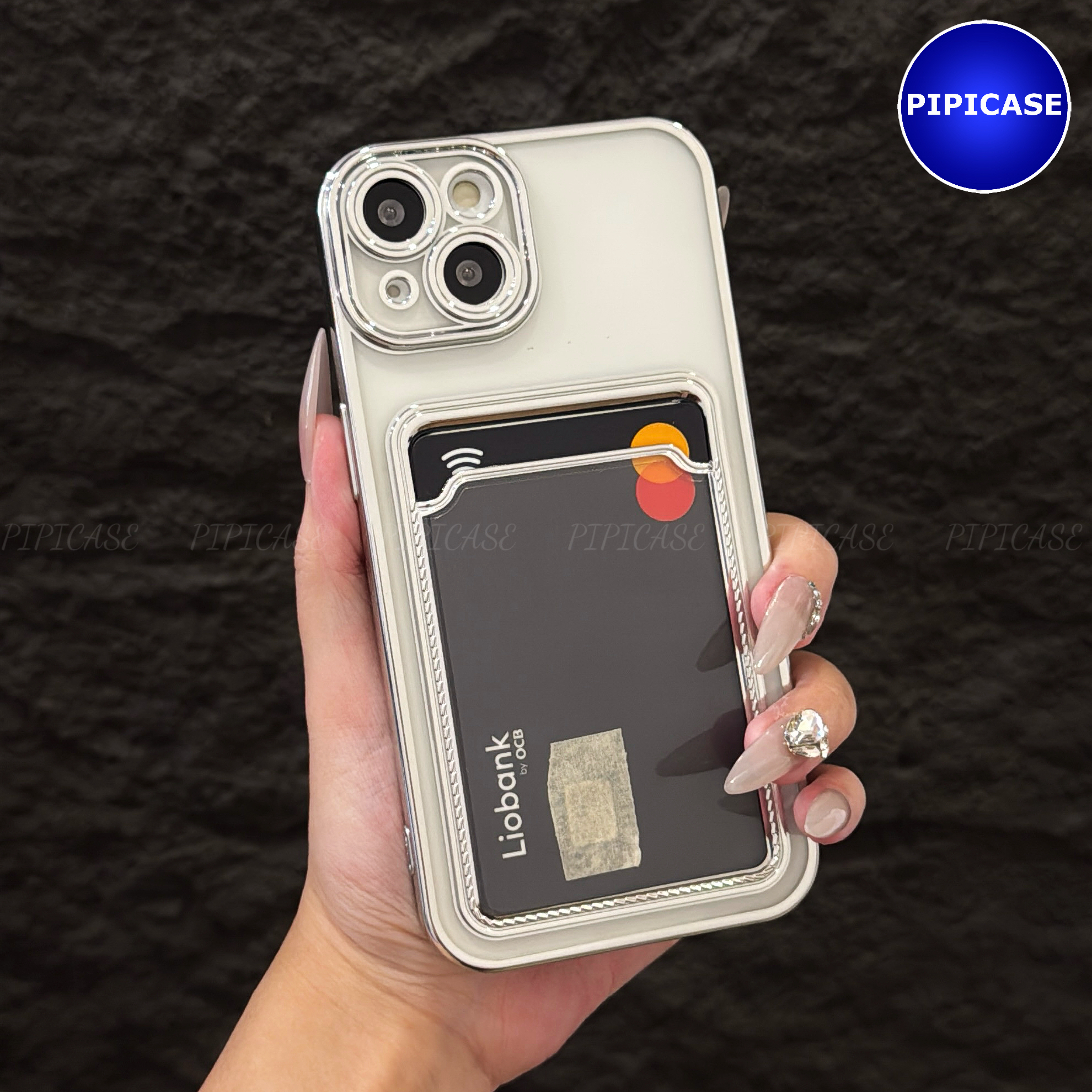 Ốp Lưng iPhone 14 - Ốp Thẻ - Bạc_thumbnail_1