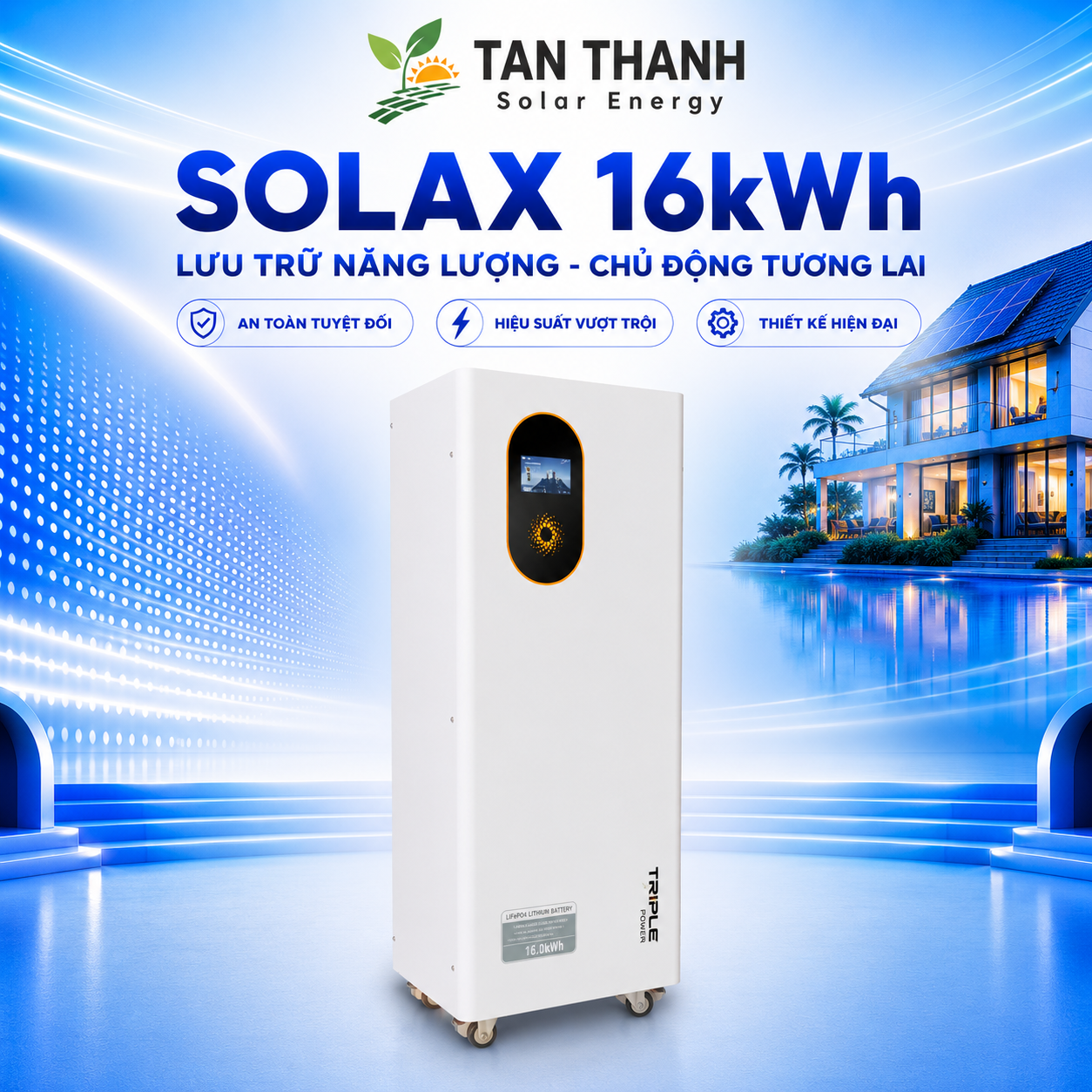 Pin Lưu Trữ Điện Solax 16kWh TSYS-LD160